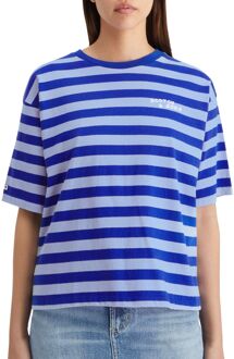 Scotch & Soda Striped Cropped Shirt Dames blauw - lichtblauw - XL