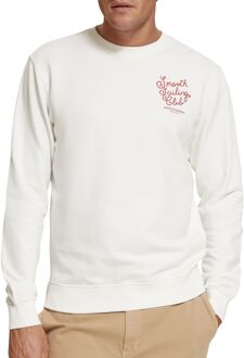 Scotch & Soda Sweatshirt Artwork Gebroken Wit heren Off White - XL,M,S,L