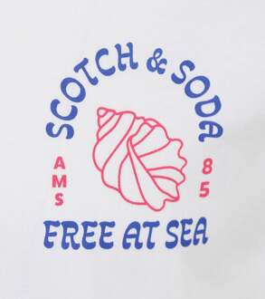 Scotch & Soda T-Shirt Artwork Wit - XXL