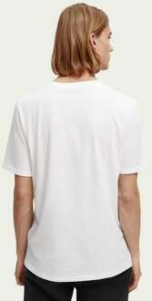 Scotch & Soda T-Shirt Jersey Zand Wit