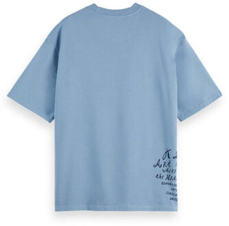 Scotch & Soda T-shirt korte mouw 181702 Blauw