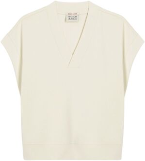 Scotch & Soda V-neck Top Dames crème - L