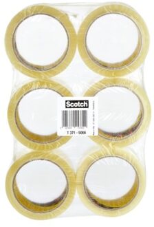 Scotch Verpakkingstape scotch 371 50mmx66m transparant pp 6 rollen