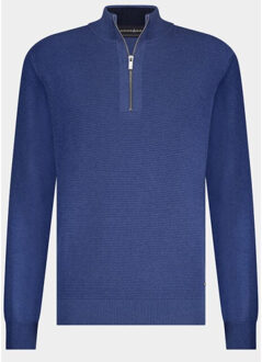 Scotland blue half zip harvey half zip spe25305ha28sb/268 jeans blue Blauw - L