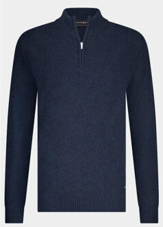 Scotland blue half zip otto pullover half zip spe25305ot32sb/290 navy Blauw - L