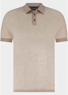 Scotland blue polo heren wren knitted polo ss spe26106wr38sb/2501 - maat L Grijs