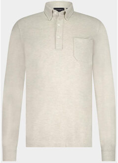 Scotland blue polo lange mouw smith polo ls pique spe25308sm41sb/190 pebble Grijs - XXL