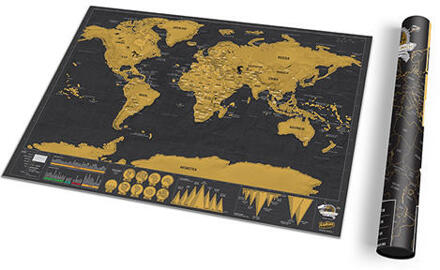 Scratch Map Deluxe Travel Kras Wereldkaart Multicolor