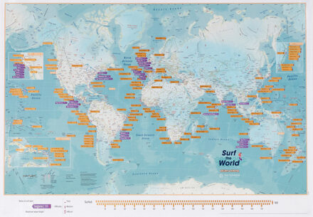 Scratch Map Surf the World Collect & Scratch | 60 x 42 cm | Maps International