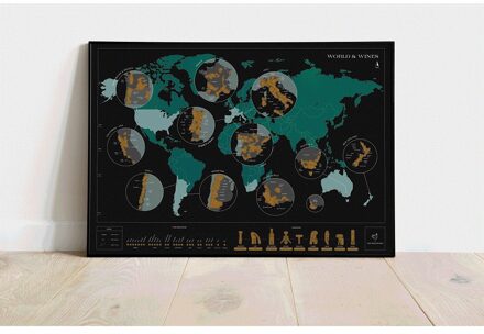 Scratch Map World - Carte du vin | Engelstalig | 70 x 50 cm | 1020 Dégustations