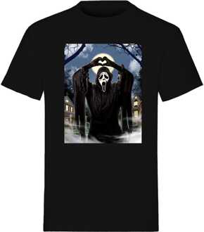 Scream T-Shirt Ghost Face Hearts Size S