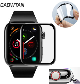 Screen protector film for apple watch 6\se\5\4 38 40 44 42mm 3D Curved Edge HD Tempered Glass for Apple Watch Series