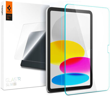 Screen Protector geschikt voor iPad 2022 10.9 inch - Spigen Glas tR Slim Tempered Glass Transparant