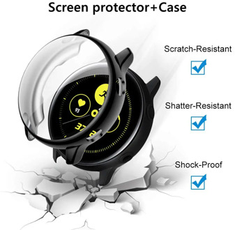 Screen Protector+Case For Samsung Galaxy watch active 2 44mm 40mm TPU All-Around cover bumper+film watch Accessories