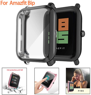 Screen Protector Slim Colorful Frame TPU Case Cover Protect Shell For Huami Amazfit Bip Younth Watch with Screen Protector