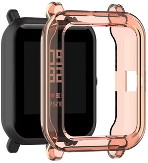 Screen Protector Slim Kleurrijke Frame Tpu Case Cover Bescherm Shell Voor Xiaomi Huami Amazfit Bip Younth Horloge Screen Protector Oranje