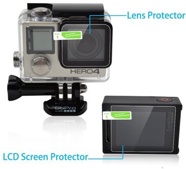Screen Protector Ultra Clear LCD + Camera Behuizing Lens Protector Film voor Go Pro HERO 4 Camera Accessoires