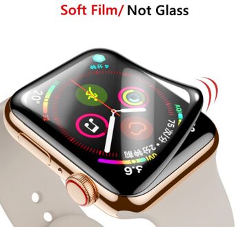 Screen Protector Voor Apple Watch 5 4 44Mm 40Mm Iwatch Serie 3 2 1 42Mm 38Mm 9D hd Zachte Film Apple Watch Accessoires (Geen Glas) 38mm serise 1 2 3