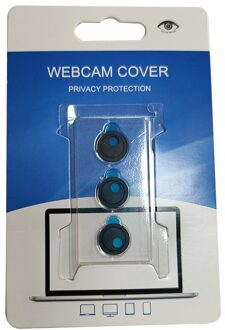 Screen Protectors 3Pcs Webcam Cover Slide Camera Privacy Beveiliging Sticker Voor Telefoon Laptop Tablet 3 in 1 zwart