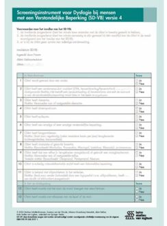 Screeningsinstrument Voor Dysfagie Bij Mensen Met Een Verstandelijke Beperking (Sd-Vb) - Marloes Schüller-Korevaar