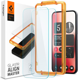 Screenprotector geschikt voor Nothing Phone 2A / 2A Plus - Tempered Glas met Montage 2 stuks - Transparant