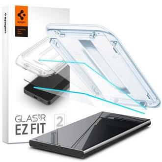 Screenprotector geschikt voor Samsung Galaxy S24 Ultra - Tempered Glas met Montage 2 stuks - Transparant
