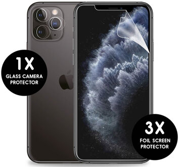 Screenprotector Iphone X / Xs Folie - 3 Pack + 1 Camera Protector Glas