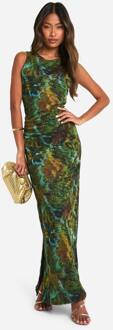 Script Print Mesh Racer Nek Maxi Jurk, Multi - 40