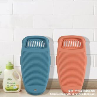 Scrub Board Grote Huishoudelijke Wasbord Verdikte Plastic Kleding Mat Antislip Hand Wrijven Wasserij Stempel Board grijs