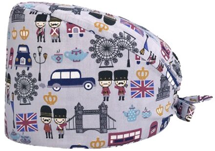 Scrub Cap Met Knoppen Bouffant Hoed Met Zweetband Voor Dames En Heren Elastische Gedeelte Pet Grooming Verpleging Werk Hoeden Lab