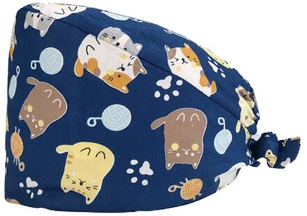 Scrub Cap Met Knoppen Bouffant Hoed Met Zweetband Voor Dames En Heren Elastische Gedeelte Pet Grooming Verpleging Werk Hoeden Lab