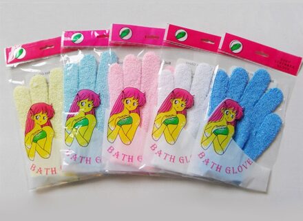 Scrub Handschoenen Weerstand Body Massage Spons Wassen Huid Bad Voor Peeling Exfoliërende Mitt Handschoen Voor Douche Hydraterende Spa Schuim 5 stk