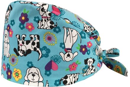 Scrubs Cap Vrouwen Katoen Stofdicht Werken Caps Cartoon Print Scrub Hoed Vrouwen Pet Store Werken Hoed prijs 22103