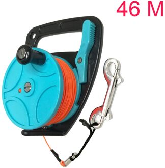 Scuba Dive Vinger Reel Kajak Anker Met Duim Stopper Double End Bolt Snap Vinger Spool Voor Veiligheid Onderwater Duiken Snorkelen 46M