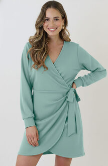 Scuba Long Sleeve Jurk Mint Mintgroen