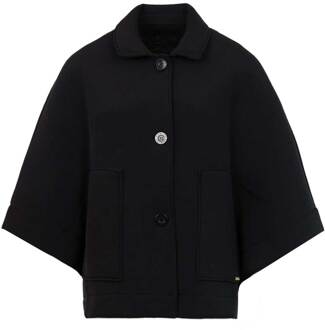 Scuba stof poncho Jackey  zwart