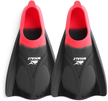 Scuba Zwemmen Vinnen Schoenen Voor Zwemmen Duiken Flippers Close Hak Training Snorkelen Scuba Schoenen Pocket Fin Mannen Vrouwen Vinnen Surf rood / M