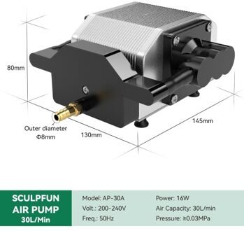 SCULPFUN 30L/Min Laser Air Assist Pump Air Compressor for S10 Laser Engraving Machine