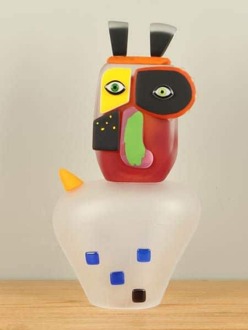 Sculptuur glas Seawolf nr. 2, 53 cm