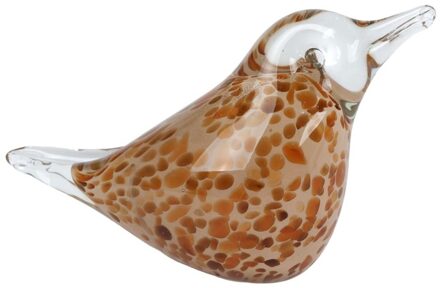 Sculptuur Vogel Glas 15x6x9,5 Cm