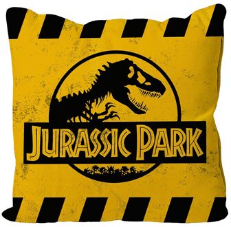 SD Toys Jurassic Park: Caution Logo Yellow Square Cushion