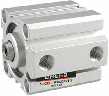 Sda 32X25 Serie Dubbelwerkende 32Mm Boring 25Mm Slag Compact Thin Air Cilinder