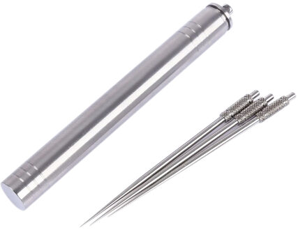 SDFC-Outdoor Draagbare Titanium Legering Tandenstokers Opslag + Herbruikbare [Niet giftig] Titanium Legering Tandenstoker