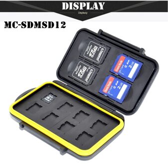 SDMSD12/24 Geheugenkaart Houder Case Anti-Shock Waterdichte Tough Card Case Voor 4/12 Sd Kaarten en 8/12 Micro Sd-kaart