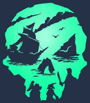 Sea Of Thieves 2nd Anniversary Skull Women's T-Shirt - Navy - M - Navy blauw