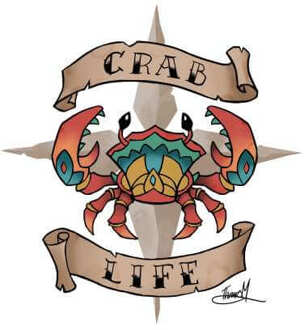 Sea of Thieves Crab Life T-Shirt - White - M Wit