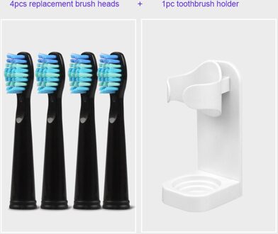 Seago 8 Stks/partij Elektrische Opzetborstels Opzetborstels Voor SG507/SG910/SG515/SG551/SG917/SG958/SG575/E4/E5/E9 Nozzles zwart-4stk heads