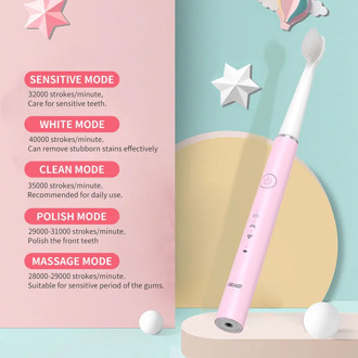 Seago SG-548 New Version Ultrasonic Electric Toothbrush 40000 Strokes/Min IPX7 Waterproof USB Rechargeable Brush With Gift Box