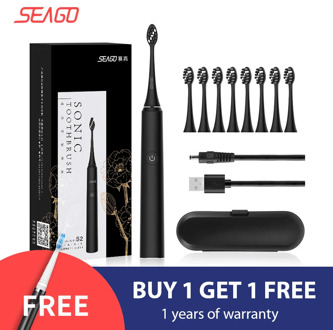 SEAGO Sonic Electric Toothbrush S2 USB Rechargeable Upgraded Ultrasonic Travel Tooth brush Head Whitening Best Healthy Gift