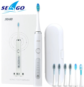 SEAGO Sonic Electric Toothbrush Upgraded Adult Waterproof Ultrasonic Rechargeable Toothbrush Whitening Healthy Gift SG-986